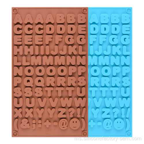 silikon huruf acuan coklat